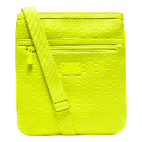 neon yellow michael kors bag crossbody